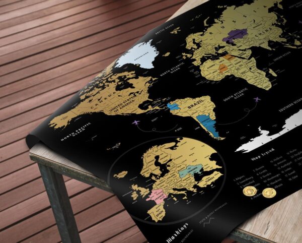 Mapa Świata Zdrapka